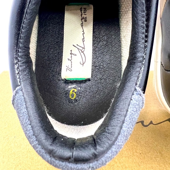 VINTAGE HAVANA, TENNIS SHOES,BLACK WITH RAINBOW SHINY STRIPES ON THE SIDE SIZE 6 - Picture 9 of 15